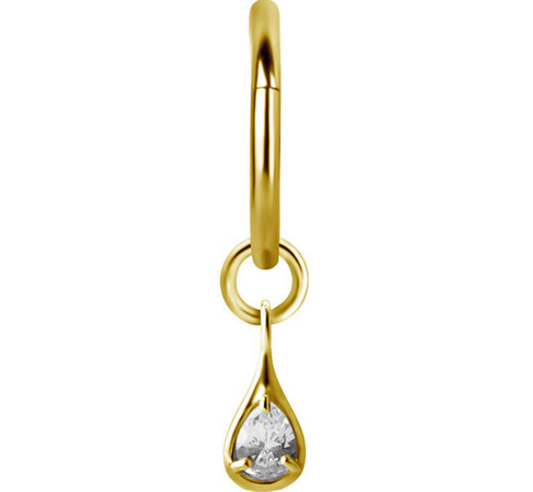 Teardrop CZ Drop Charm