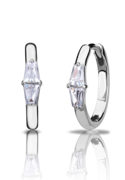 Premium Zirconia Hinged Hoop Set