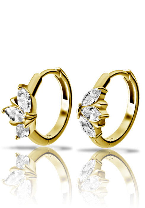 Marquise Cubic Zirconia Hoop Set