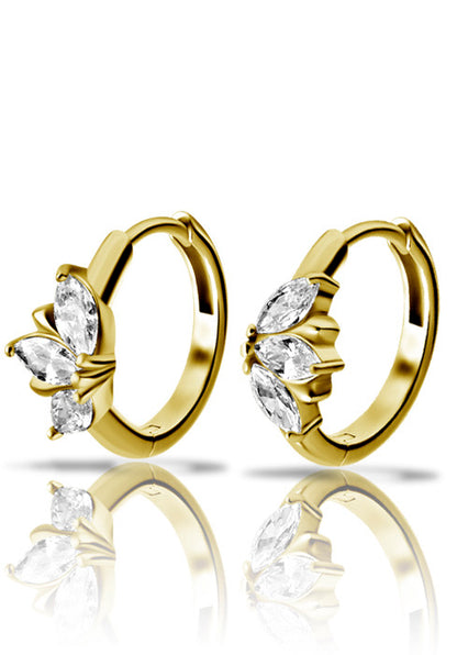 Marquise Cubic Zirconia Hoop Set