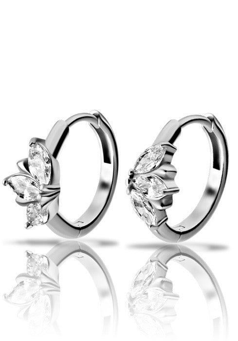 Marquise Cubic Zirconia Hoop Set