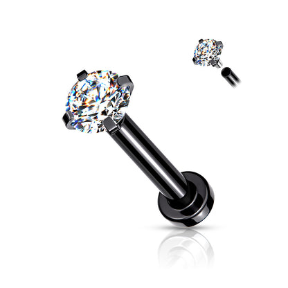 18g CZ Prong Set Top