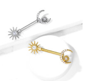 Nipple Barbell Sun & Moon