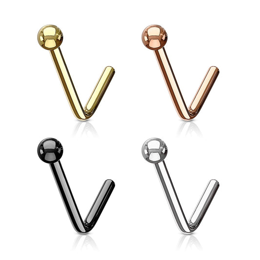 Assorted Ball Tops Nostril Stud