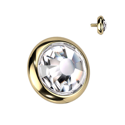 Flat Bezel Crystal Dermal Top