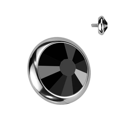 Flat Bezel Crystal Dermal Top