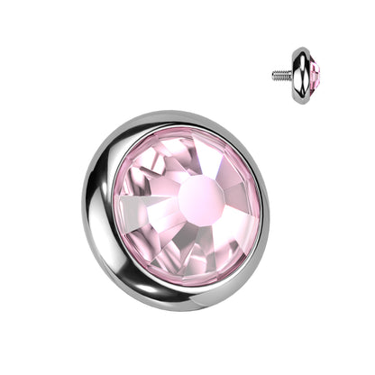Flat Bezel Crystal Dermal Top