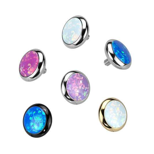 Flat Bezel Set Opal Top