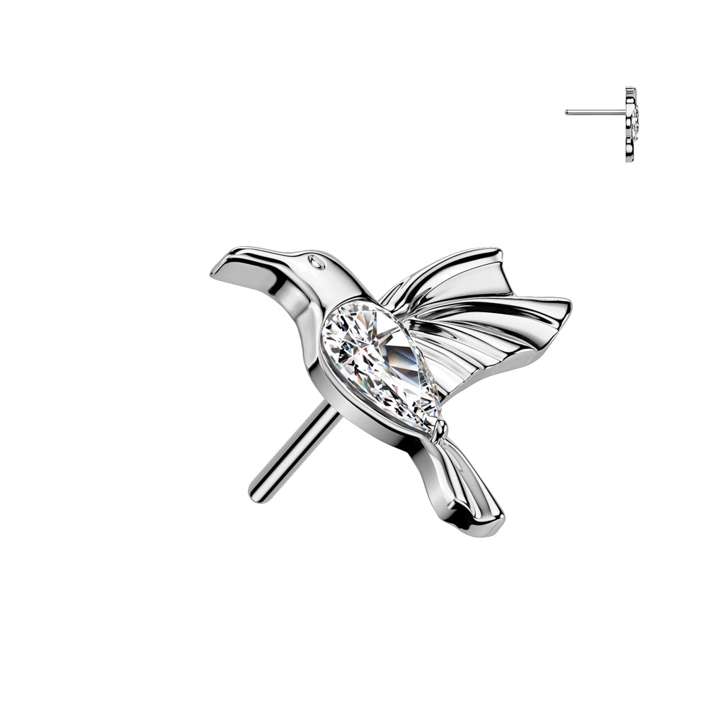 Threadless Push In CZ Hummingbird Top