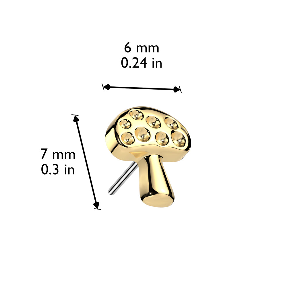 Threadless Push In Mushroom Top