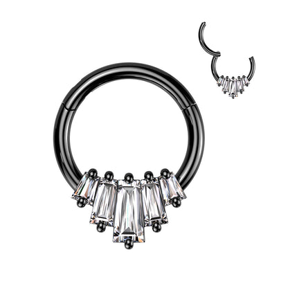 High Quality Precision Hinged Segment Ring With 5 Baguette