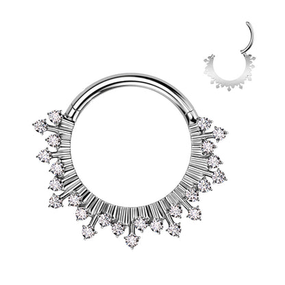 High Quality Precision Hinged Segment Ring With CZ Fan