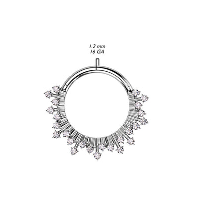 High Quality Precision Hinged Segment Ring With CZ Fan