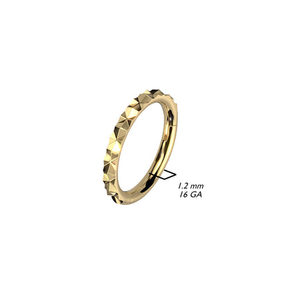 High Quality Precision Outward Facing X Faceted Hinged Segment Ring