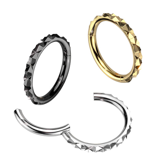 High Quality Precision Outward Facing X Faceted Hinged Segment Ring