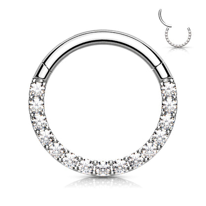 High Quality Precision Rings with CNC Set Front Facing CZ Paved