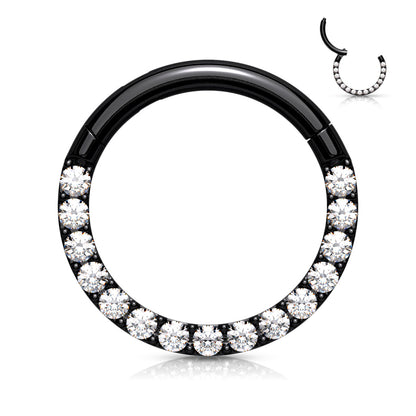 High Quality Precision Rings with CNC Set Front Facing CZ Paved