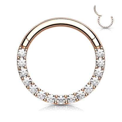 High Quality Precision Rings with CNC Set Front Facing CZ Paved