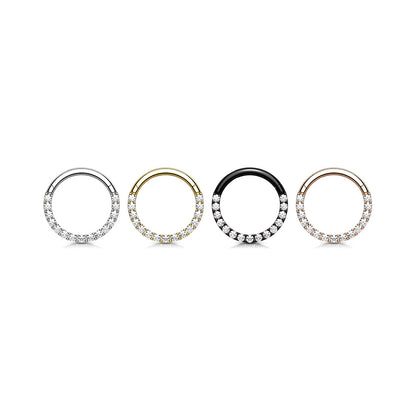 High Quality Precision Rings with CNC Set Front Facing CZ Paved