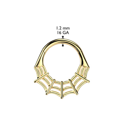 Spider Web Hinged Segment Hoop Ring