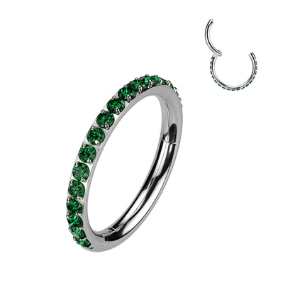 Ring With Outward Facing Pave CNC Set CZ