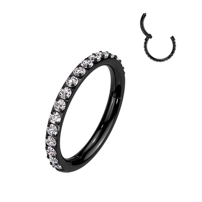 Ring With Outward Facing Pave CNC Set CZ