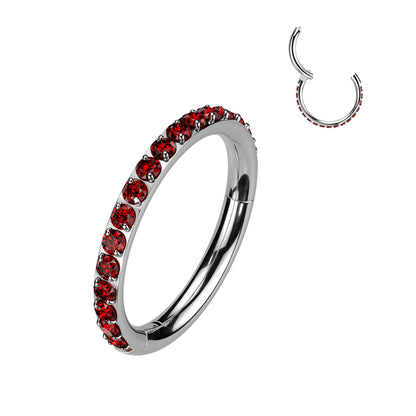 Ring With Outward Facing Pave CNC Set CZ