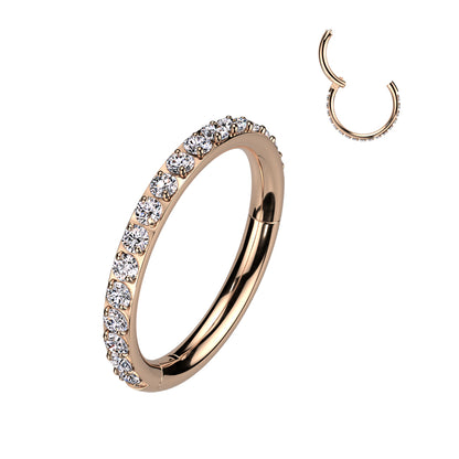 Ring With Outward Facing Pave CNC Set CZ