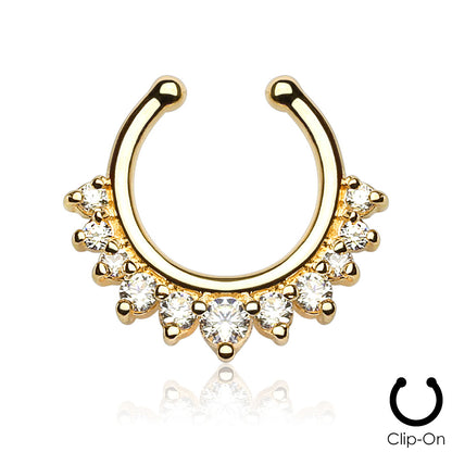 Single Line with Multi Gems Septum Hanger