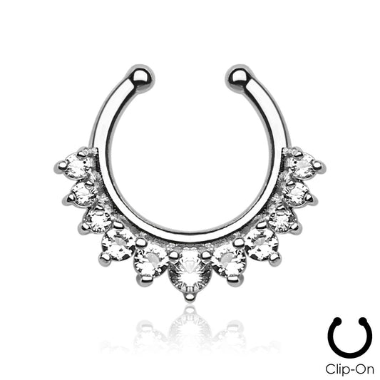 Single Line with Multi Gems Septum Hanger