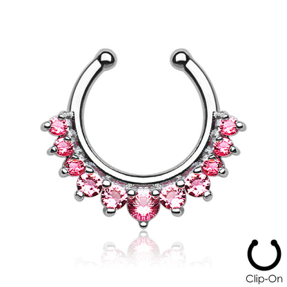 Single Line with Multi Gems Septum Hanger