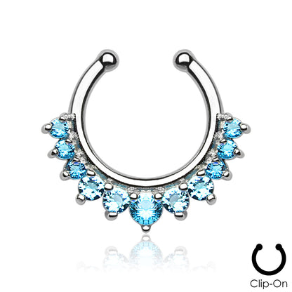 Single Line with Multi Gems Septum Hanger