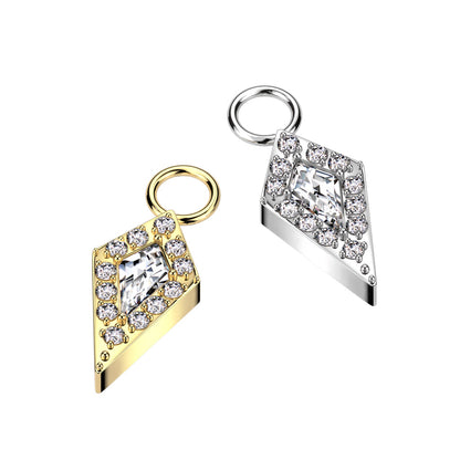 CZ Pave Spear Charm