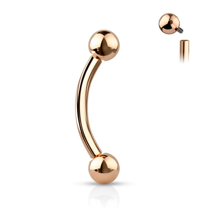 PVD Plated Curved Barbell