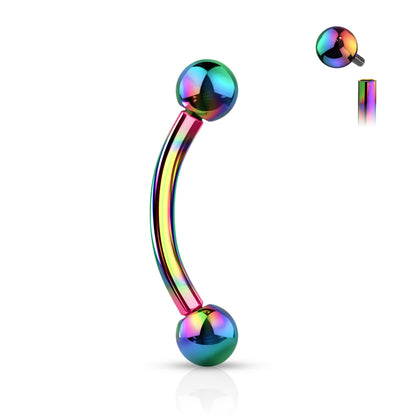 PVD Plated Curved Barbell