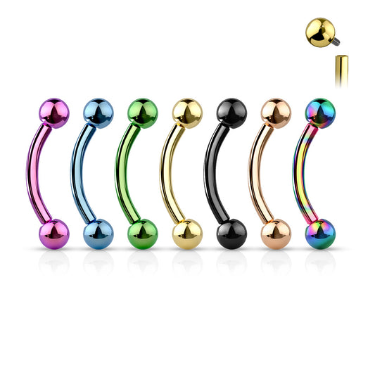PVD Plated Curved Barbell