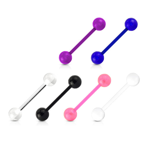 UV Light Reactive Acrylic Balls Bioflex Barbell